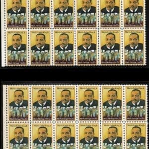 Scott# 1771 "MARTIN LUTHER KING" MATCHED PLATE BLOCKS(12) P#38820