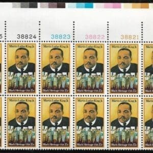 Alternative view of Scott# 1771 "MARTIN LUTHER KING" MATCHED PLATE BLOCKS(12) P#38820